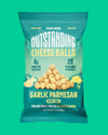 Outstanding Foods Cheese Balls 85g - Garlic Parmesan  Flavour (6) (GST Inc)