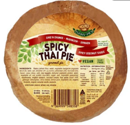 Funky Pies 260g - Spicy Thai Pie (GST Inc) (12) – Ethical Food Distributors
