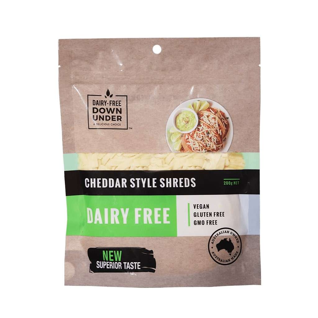 DFDU Cheddar style Shreds 200g (8) – Ethical Food Distributors