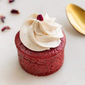 Mahadeva's Kitchen Red Velvet Cake w/ Cinnamon Cashew Cream