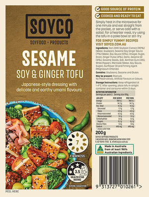 Soyco Sesame Soy & Ginger Tofu 200g (12)